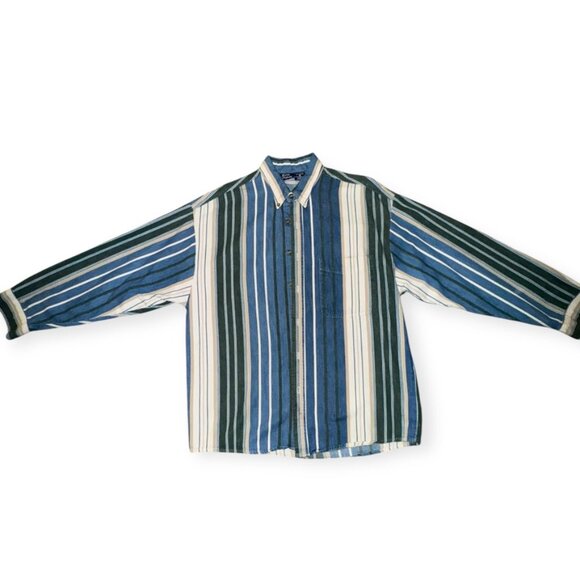 Vintage Stripped Flannel Button Down - Picture 4 of 7